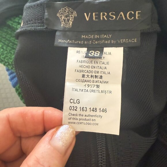 VERSACE CUTOUT MIDI DRESS SIZE 38 IT, S/M US - Picture 13 of 16